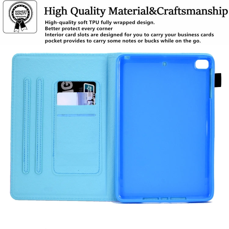 Sewing Pen Slot Leather Tablet Case For iPad mini 2019 / 4 / 3 / 2 / 1(Butterflies) by buy2fix