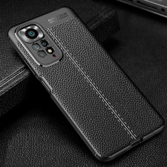 For Xiaomi Redmi Note 11 Global / Note 11S Litchi Texture Shockproof Phone TPU Case(Black) by buy2fix