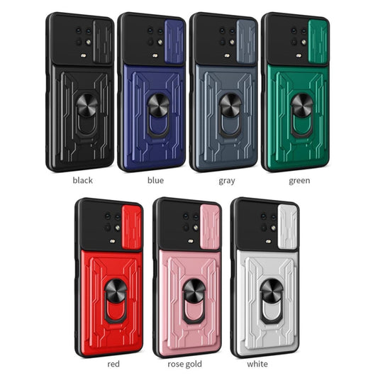 For Nokia G10 Sliding Camshield Card Phone Case(Blue) by buy2fix