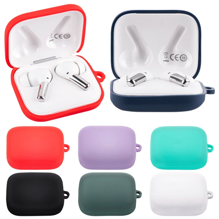 For OnePlus Buds Pro Silicone Earphone Protective Case with Hook(Purple) by buy2fix