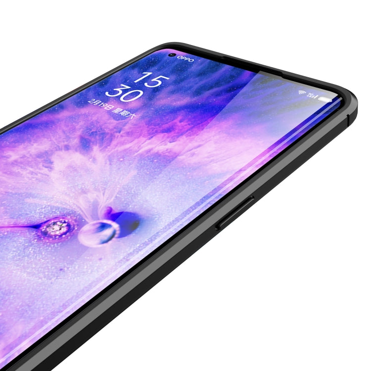 For OPPO Find X5 Pro Litchi Texture TPU Shockproof Phone Case(Black) by buy2fix