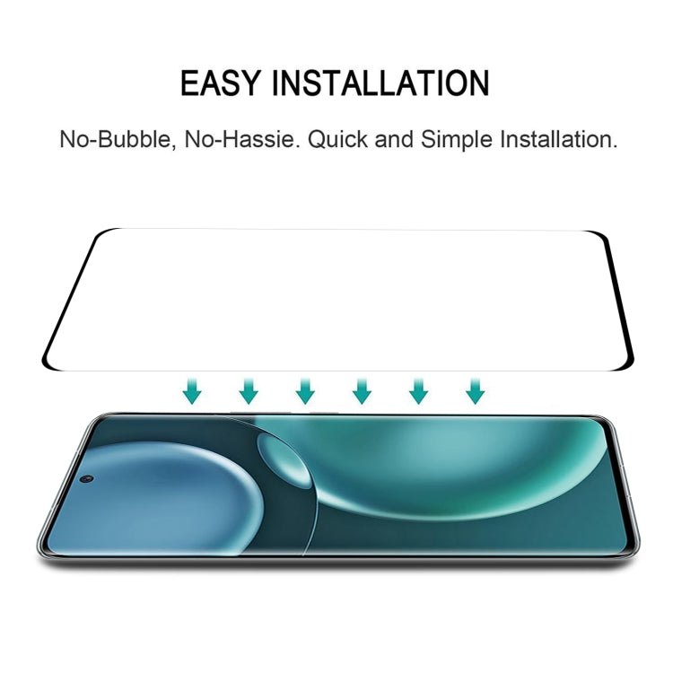 Edge Glue 3D Curved Edge Full Screen Tempered Glass Film For Honor Magic4(Black) by buy2fix