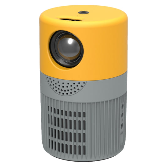 T400 100 inch Screen 3000 Lumens LED Mini Projector, Plug Type:AU Plug(Grey Yellow) by buy2fix