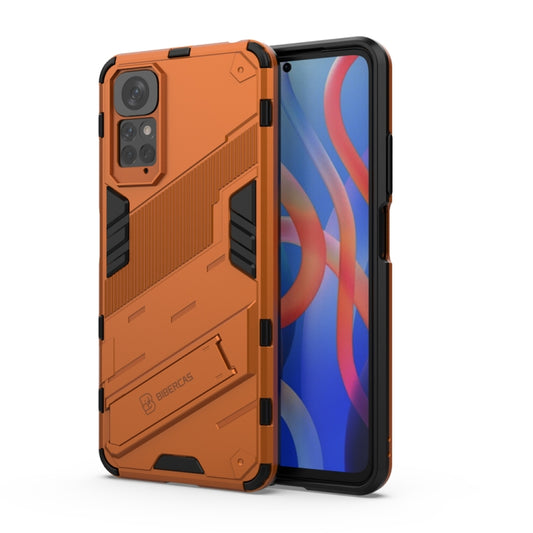 For Xiaomi Redmi Note 11 / Note 11S Global Punk Armor 2 in 1 PC + TPU Shockproof Phone Case with Invisible Holder(Orange) by buy2fix