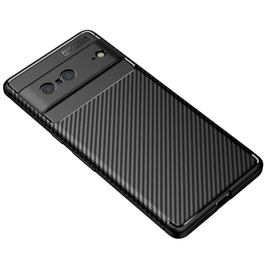 For Google Pixel 7 Carbon Fiber Texture Shockproof TPU Phone Case(Black) by buy2fix