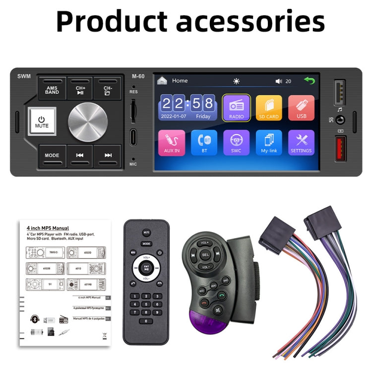 4.0 inch Touch Screen Car Radio Receiver Bluetooth MP5 Player with Remote Control by buy2fix