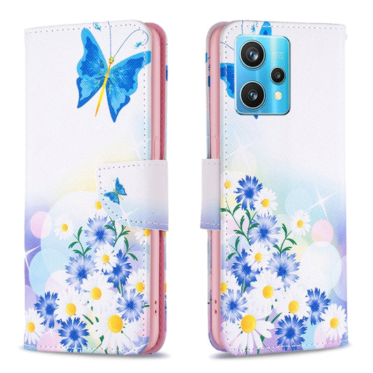 For OPPO Realme 9 Pro+ Colored Drawing Pattern Leather Phone Case(Butterfly Love) by buy2fix