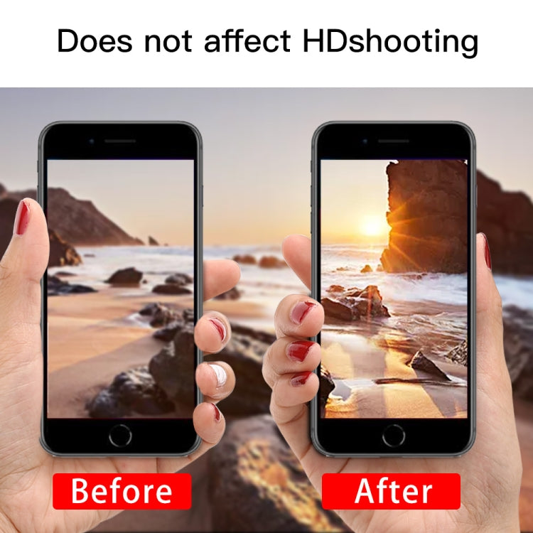 For iPhone 8 Plus / 7 Plus 9D Transparent Rear Camera Lens Protector Tempered Glass Film by buy2fix