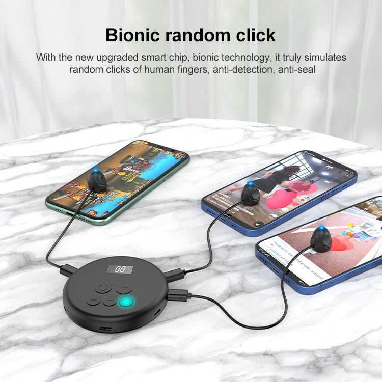 G30 Universal Digital Display Like Device Mobile Phone Automatic Screen Clicker, Style:One Machine with Two Head(Black) by buy2fix