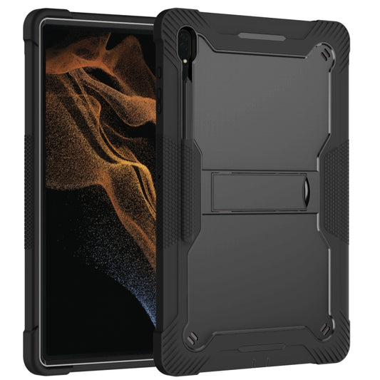 For Samsung Galaxy Tab S9 Ultra / S8 Ultra Silicone + PC Shockproof Protective Tablet Case(Black) by buy2fix
