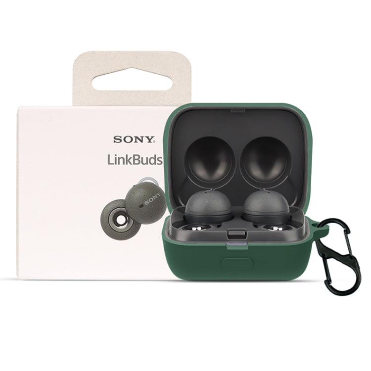 Solid Color Earphone Protective Case For Sony LinkBuds(Black) by buy2fix