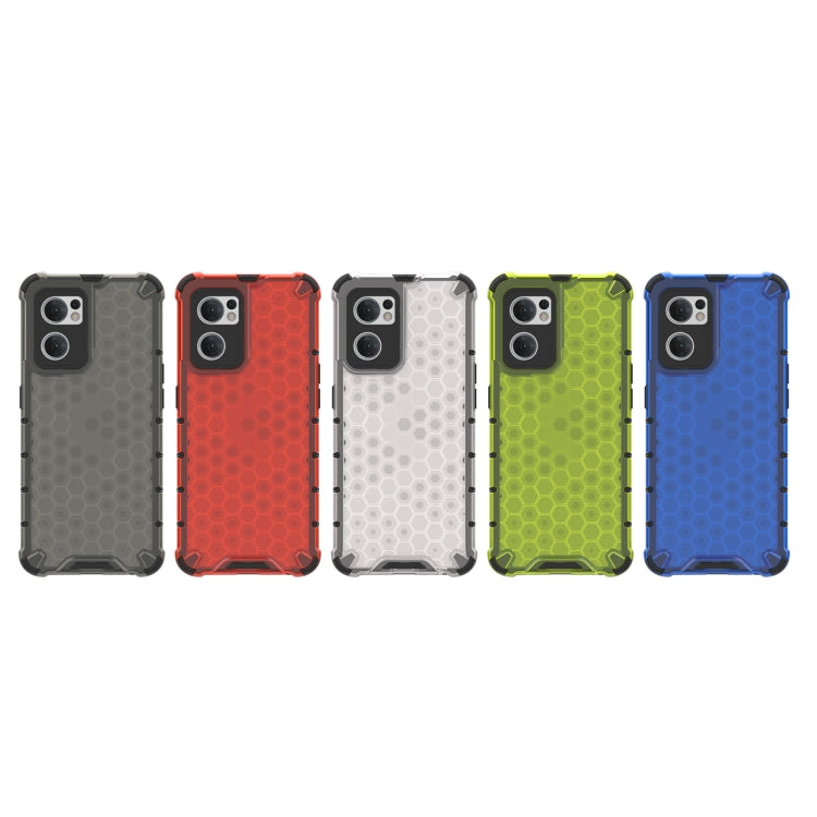 For OPPO Reno7 5G Global / Find X5 Lite Shockproof Honeycomb PC + TPU Phone Case(Red) by buy2fix