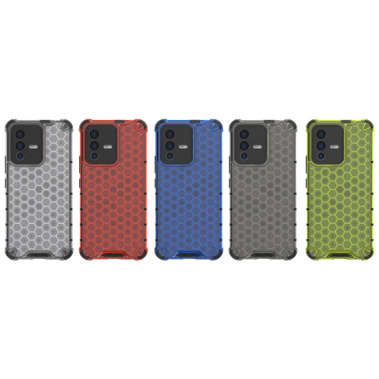 For vivo S12 / V23 5G Shockproof Honeycomb PC + TPU Phone Case(Black) by buy2fix