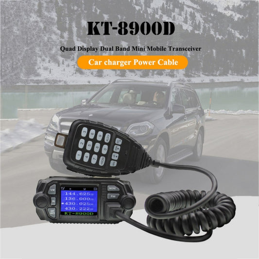 QYT KT-8900D Mini 25W Dual Band Mobile Radio Walkie Talkie for Car by buy2fix