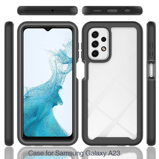 For Samsung Galaxy A23 4G Starry Sky Solid Color Series Shockproof PC + TPU Phone Case(Black) by buy2fix