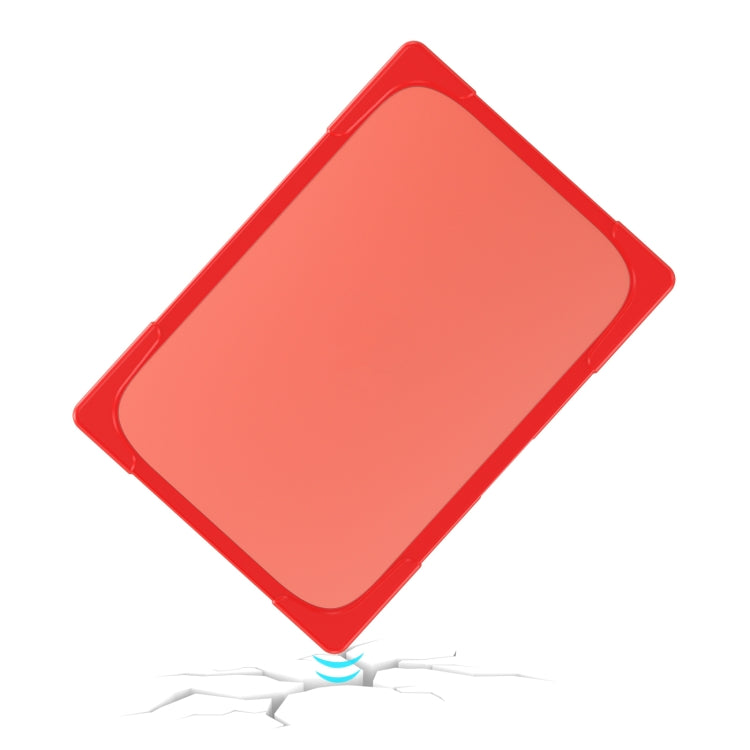 TPU + PC Two-color Anti-fall Laptop Protective Case For MacBook Pro 16.2 inch A2485 2021(Red) by buy2fix