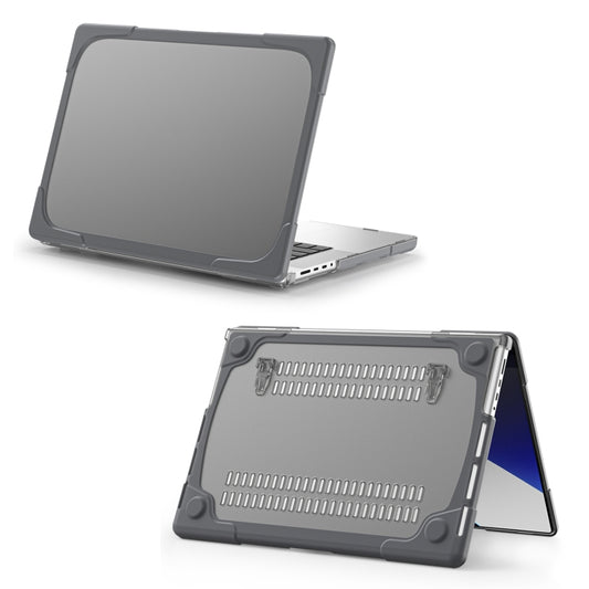 TPU + PC Two-color Anti-fall Laptop Protective Case For MacBook Pro 16.2 inch A2485 2021(Grey) by buy2fix