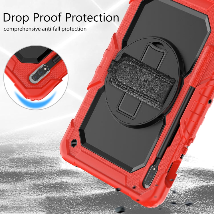 For Samsung Galaxy Tab S8 11 inch SM-X700 Silicone + PC Tablet Case(Red+Black) by buy2fix