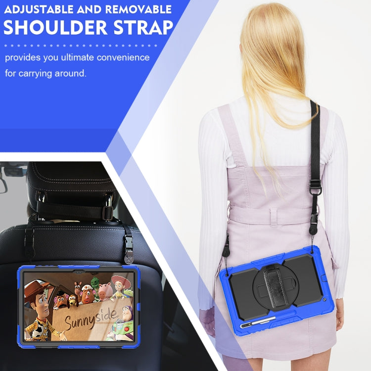 For Samsung Galaxy Tab S8 Ultra 14.6 inch SM-X900 Silicone + PC Tablet Case(Dark Blue+Black) by buy2fix