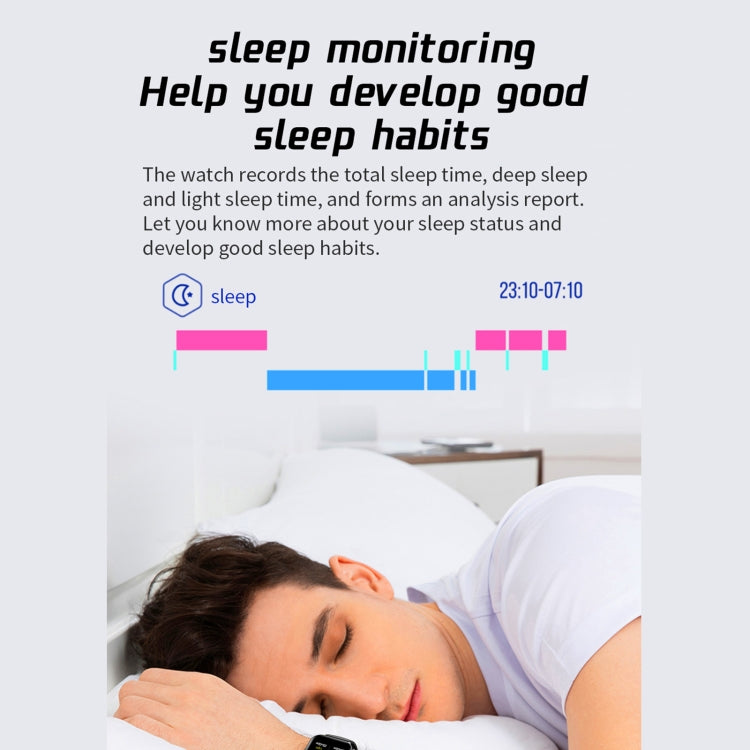 L21 1.69 inch TFT Screen Smart Watch,Support Blood Pressure Monitoring / Sleep Monitoring(Silver) by buy2fix