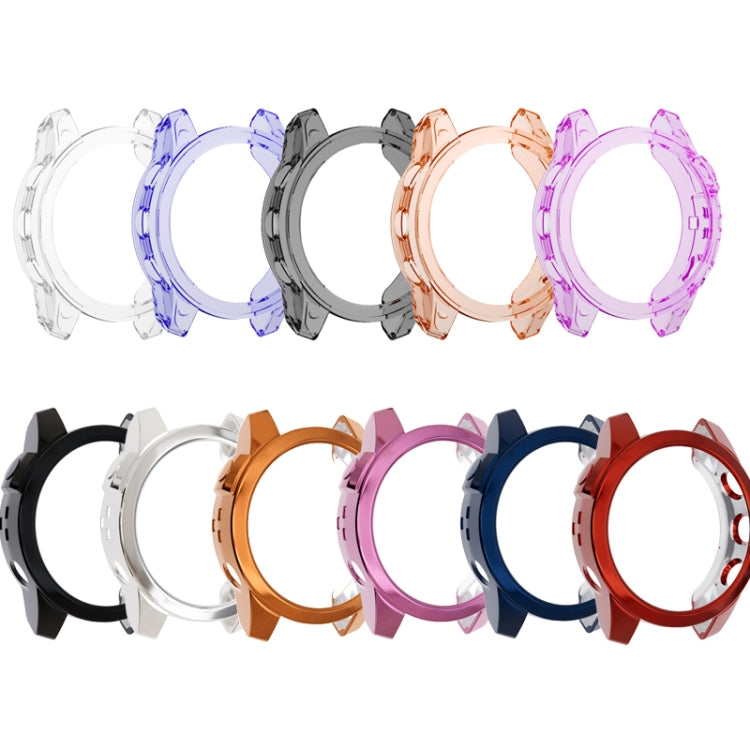 For Garmin Epix Half-pack TPU Watch Case(Transparent Black) by buy2fix