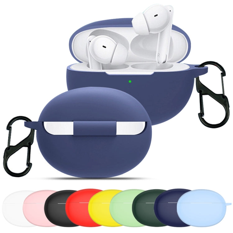 Solid Color Silicone Earphone Protective Case For OPPO Enco X2(Black) by buy2fix