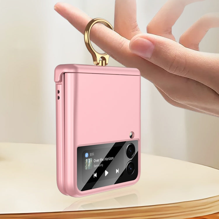 For Samsung Galaxy Z Flip3 5G GKK Magnetic Hinged Flip Case with Ring Holder(Pink) by GKK