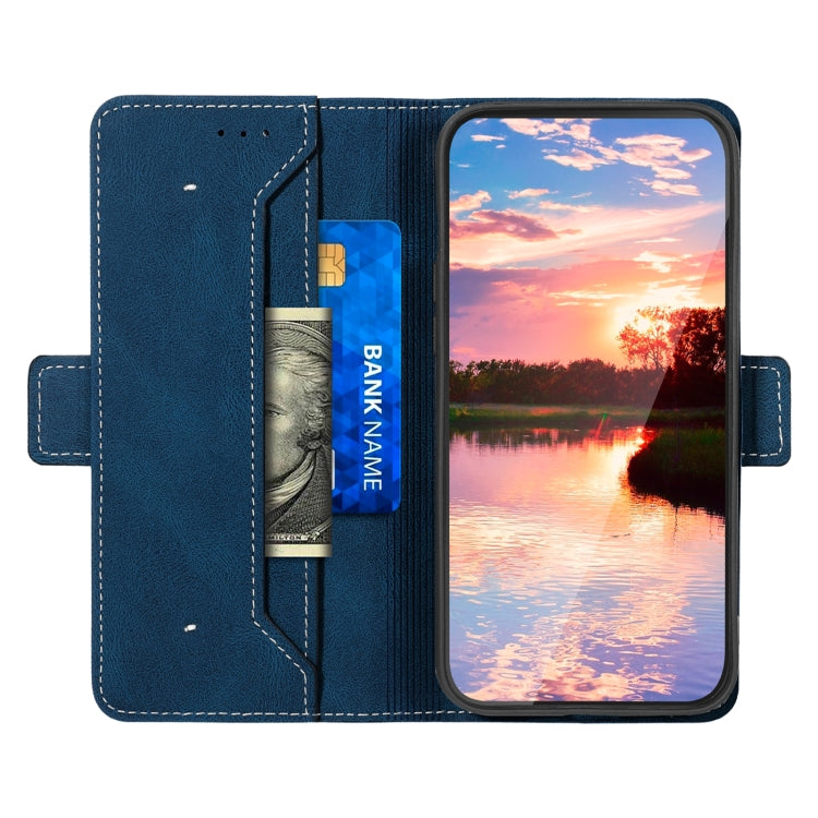 For Samsung Galaxy A02 Stitching Side-Magnetic RFID Leather Phone Case(Royal Blue) by buy2fix