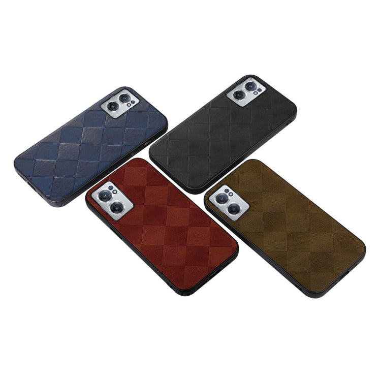 For OnePlus Nord CE 2 5G Weave Plaid PU Phone Case(Black) by buy2fix