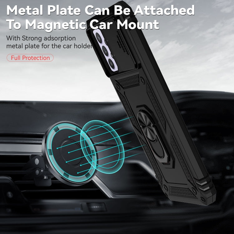 For Samsung Galaxy A23 5G Sliding Camshield Holder Phone Case(Black) by buy2fix