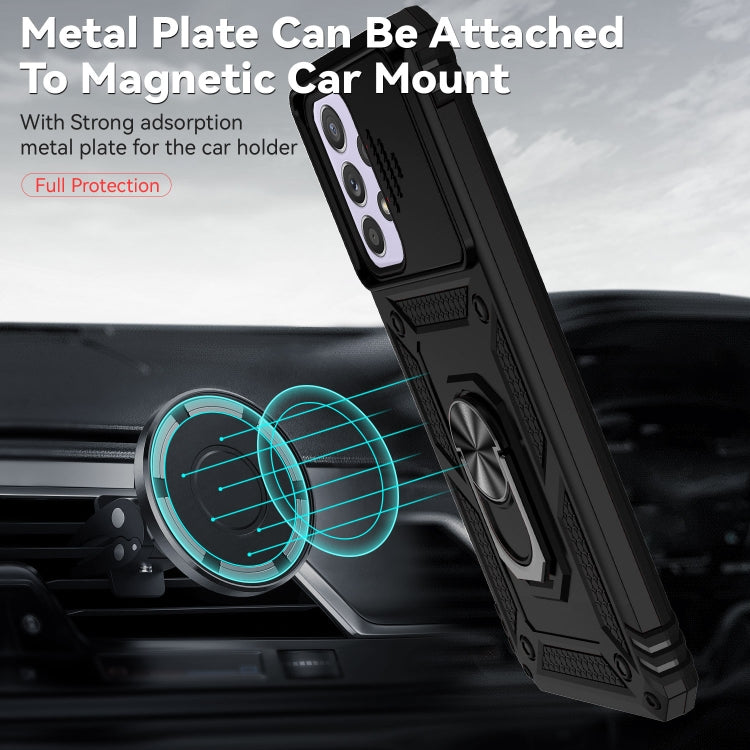 For Samsung Galaxy A33 5G Sliding Camshield Holder Phone Case(Black) by buy2fix