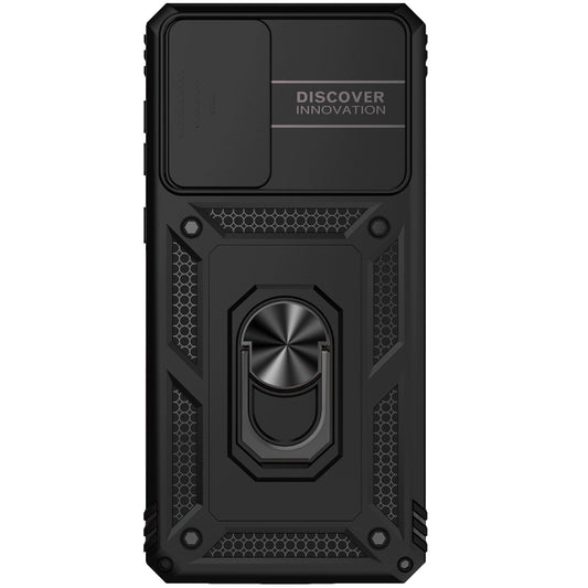 For Samsung Galaxy A73 5G Sliding Camshield Holder Phone Case(Black) by buy2fix