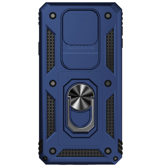 For Samsung Galaxy J7 Prime Sliding Camshield Holder Phone Case(Blue) by buy2fix