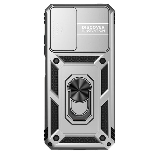 For Xiaomi Redmi Note 11 Global Sliding Camshield Holder Phone Case(Silver) by buy2fix