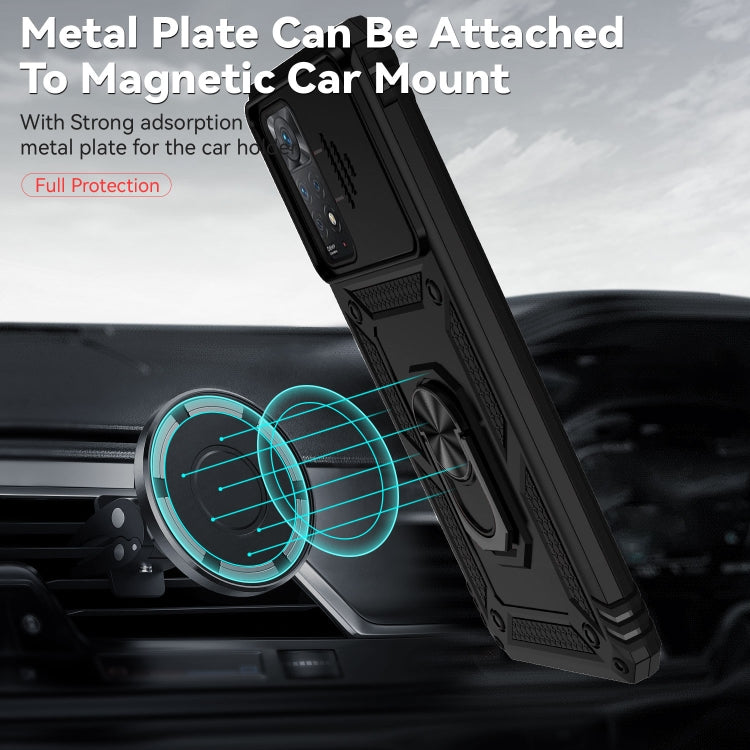 For Xiaomi Redmi Note 11 Pro Global Sliding Camshield Holder Phone Case(Black) by buy2fix