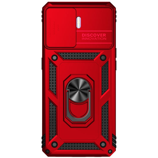 For OPPO A94 Sliding Camshield Holder Phone Case(Red) by buy2fix