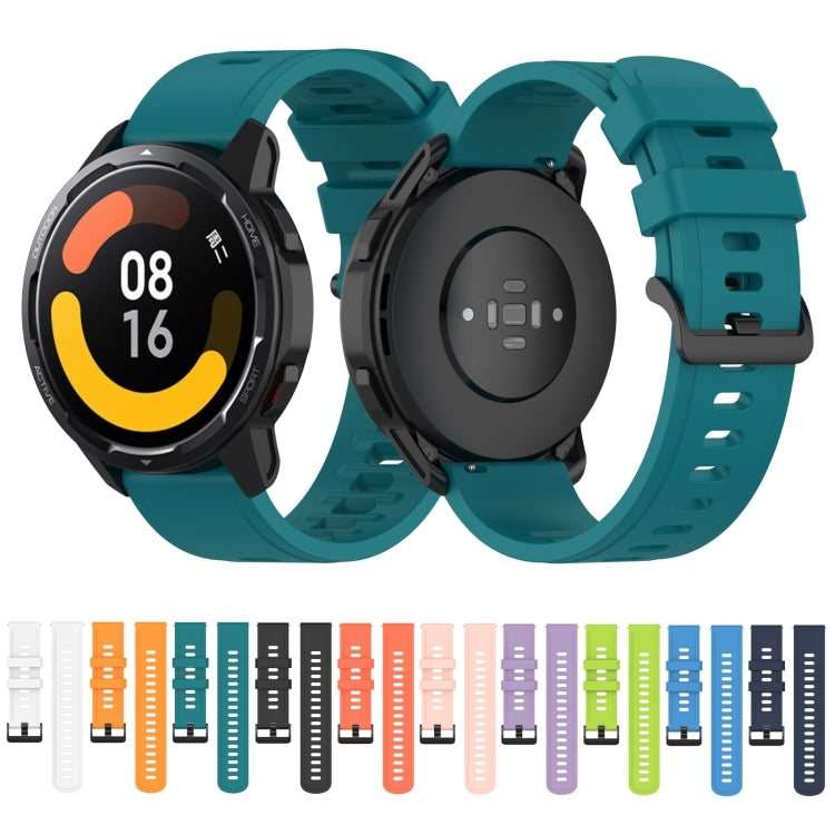 For Xiaomi Watch S1 Active / Watch Color 2 Solid Color Silicone Watch Band(Black) by buy2fix