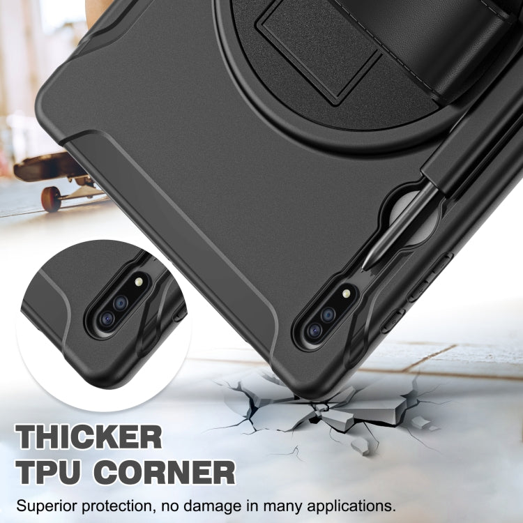 For Samsung Galaxy Tab S10 Ultra / S9 Ultra / S8 Ultra Shockproof TPU + PC Tablet Case(Black) by buy2fix