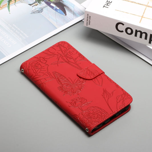 For Nokia X20 Skin Feel Butterfly Peony Embossed Leather Phone Case(Red) by buy2fix