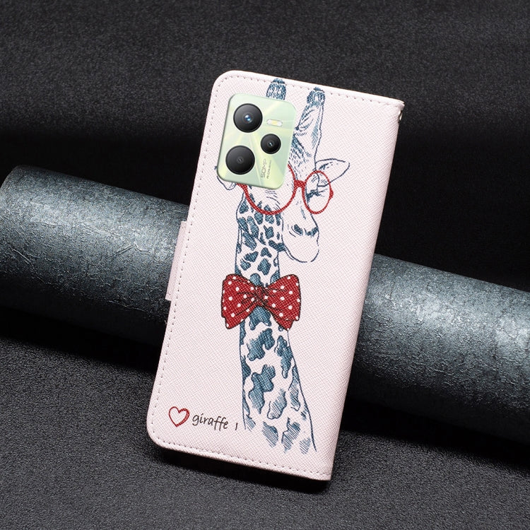 For OPPO Realme C35 Colored Drawing Pattern Leather Phone Case(Deer) by buy2fix