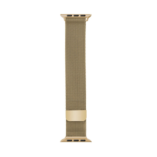 For Apple Watch Series 9&8&7 41mm / SE 3&SE 2&6&SE&5&4 40mm / 3&2&1 38mm Mutural Milanese Stainless Steel Watch Band(Gold) by buy2fix