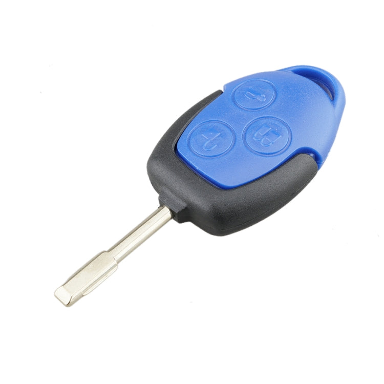 A17 Straight Car Key Shell Round Embryo Metal Embryo Length 35mm for Ford Transit 3-button by buy2fix
