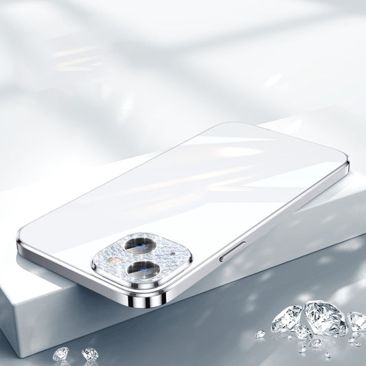 For iPhone 13 SULADA Diamond Lens Protector Plated Frosted Case(Silver) by SULADA
