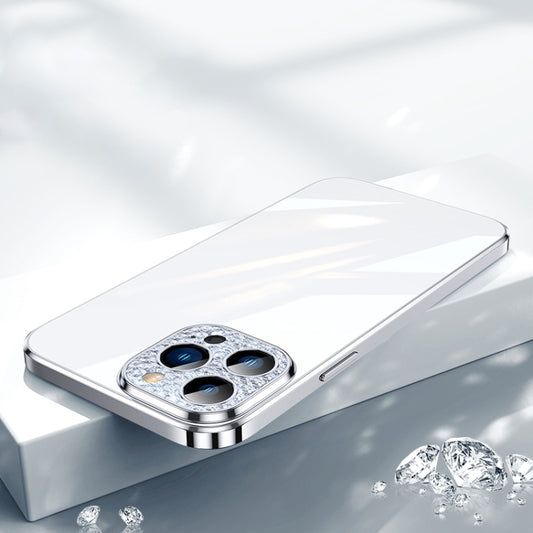 For iPhone 12 SULADA Diamond Lens Protector Plated Frosted Case(Silver) by SULADA