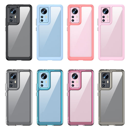 For Xiaomi 12 Pro / 12S Pro Colorful Series Acrylic + TPU Phone Case(Black) by buy2fix