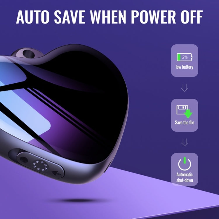 Q66 Heart Pendant Smart HD Noise Reduction Voice Control Recording Pen, Capacity:16GB by buy2fix