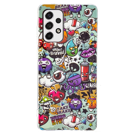 For Samsung Galaxy A33 5G Luminous TPU Protective Phone Case(Graffiti) by buy2fix
