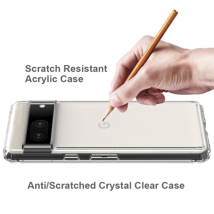 For Google Pixel 7 Scratchproof TPU + Acrylic Protective Case(Transparent) by buy2fix