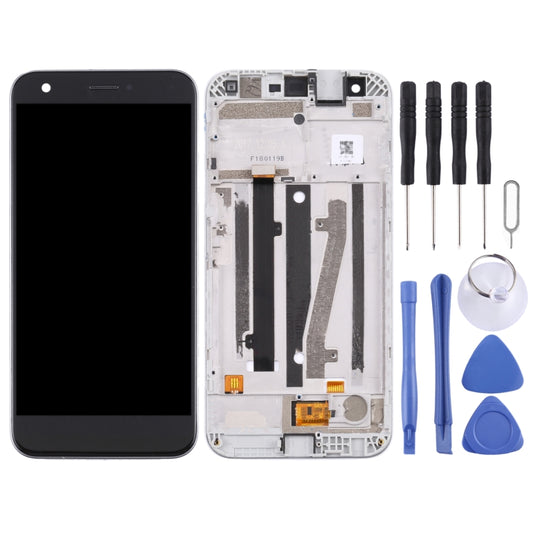 OEM LCD Screen For ZTE Blade A512/Z10 Digitizer Full Assembly with Frame(Black) by buy2fix