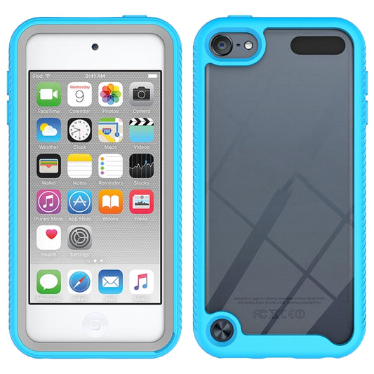For iPod Touch 5 / 6 / 7 Two-layer Design Shockproof PC + TPU Protective Case(Light Blue) by buy2fix